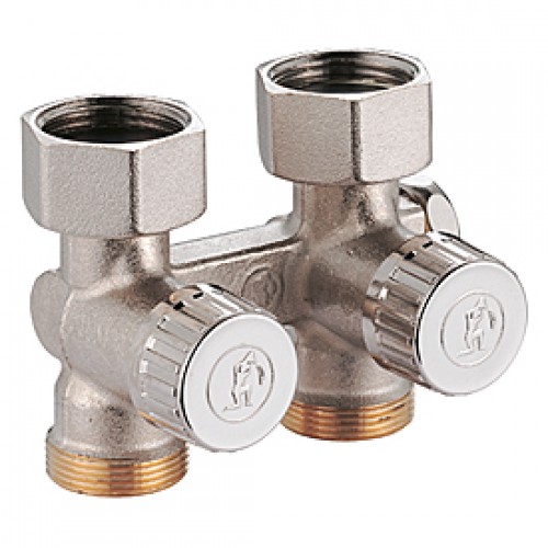 Giacomini: Угловой клапан для 2-х трубных систем с отсечным клапаном – для стальных радиаторов R388