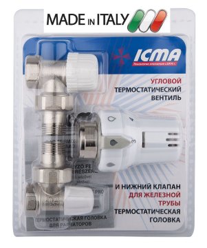 ICMA: Термостатический комплект угловой для железной трубы