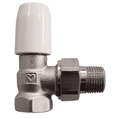Giacomini: Угловой ручной клапан R25TG для металлопластика и сшитого полиэтилена