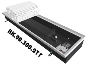 Конвектор встраиваемый в пол без вентиляторов VITRON ВК 90.300.2ТГ 1 Теплообменник